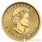 Moneda de oro Hoja de Arce canadiense de oro de 1/10 onzas 2022