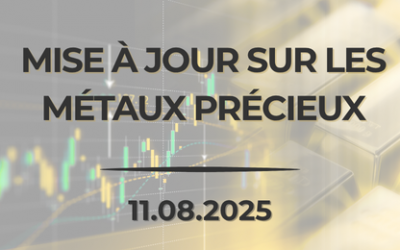 Mise à jour du marché des métaux précieux –  11 août 2025