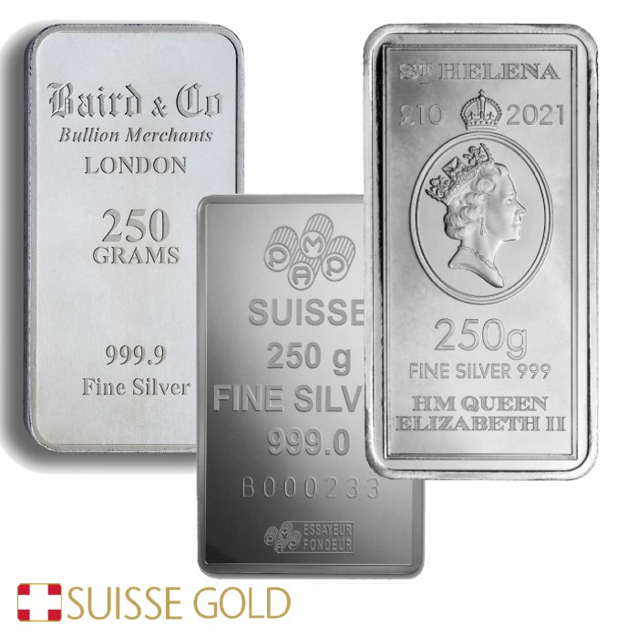 250 Gram Silver Bar