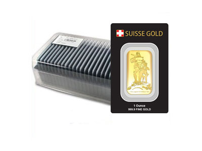 10 X 1 Ounce Suisse Gold William Tell Gold Bars
