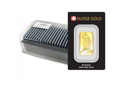 25 X 20 Gram Suisse Gold William Tell Gold Bars