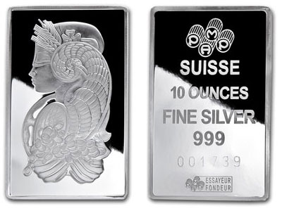 PAMP 10 Unzen Fortuna-Silberbarren