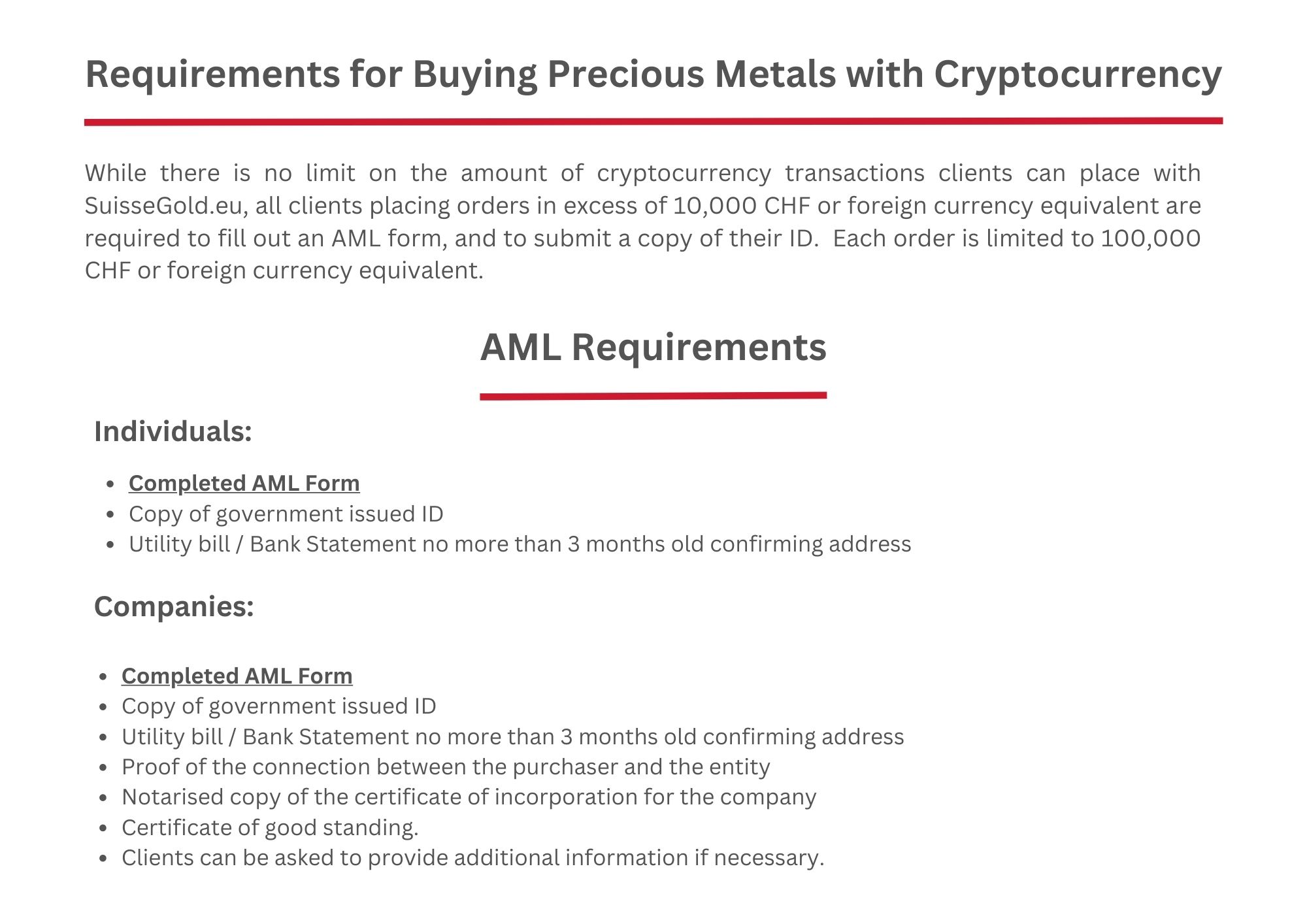 Guide to Buying Precious Metals with Cryptocurrency | SuisseGold.com